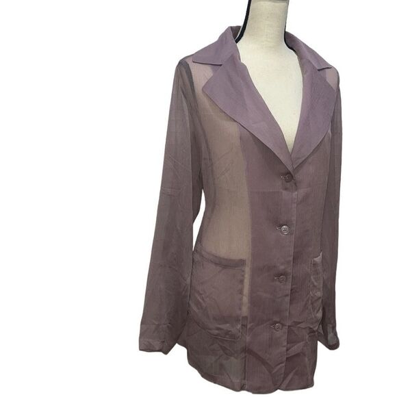 FTF Sheer Button-Down Shirt - Picture 4 of 13